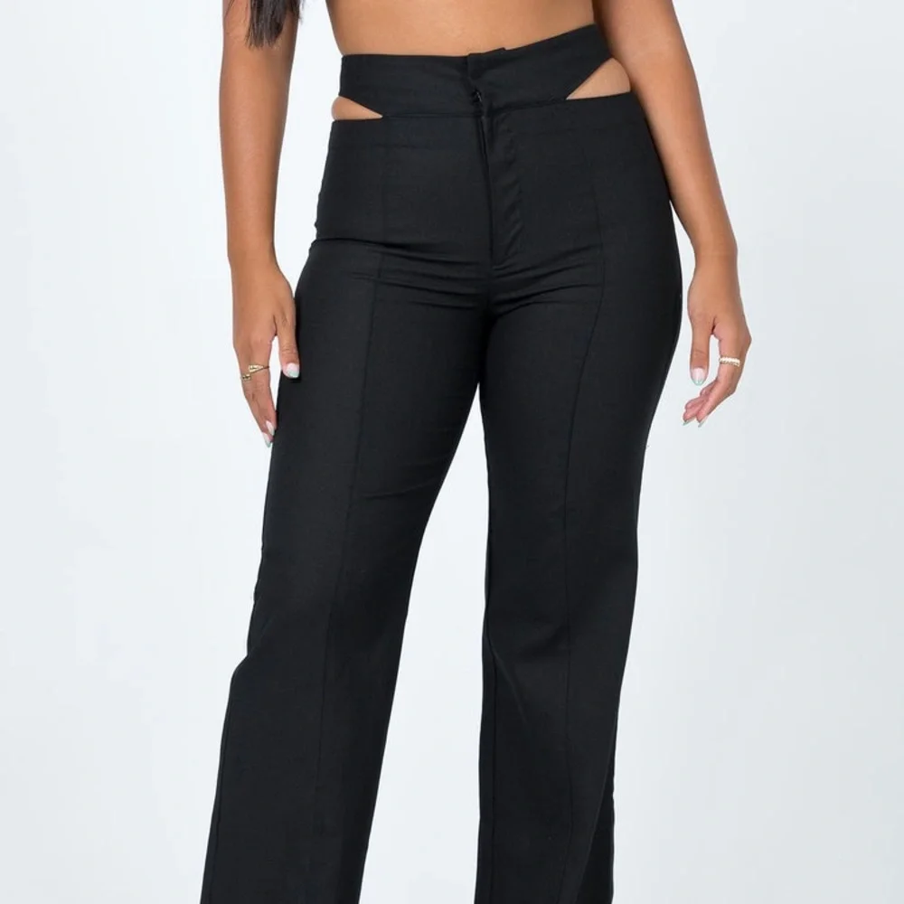 Princess Polly Alexia Wide Leg Pants Black NWOT - Picture 11 of 14